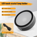 LED Light Base with Sensitive Touch Switch Round Colorful Stand Display for 3D -Engraved Crystal Glass Photo Frame. 