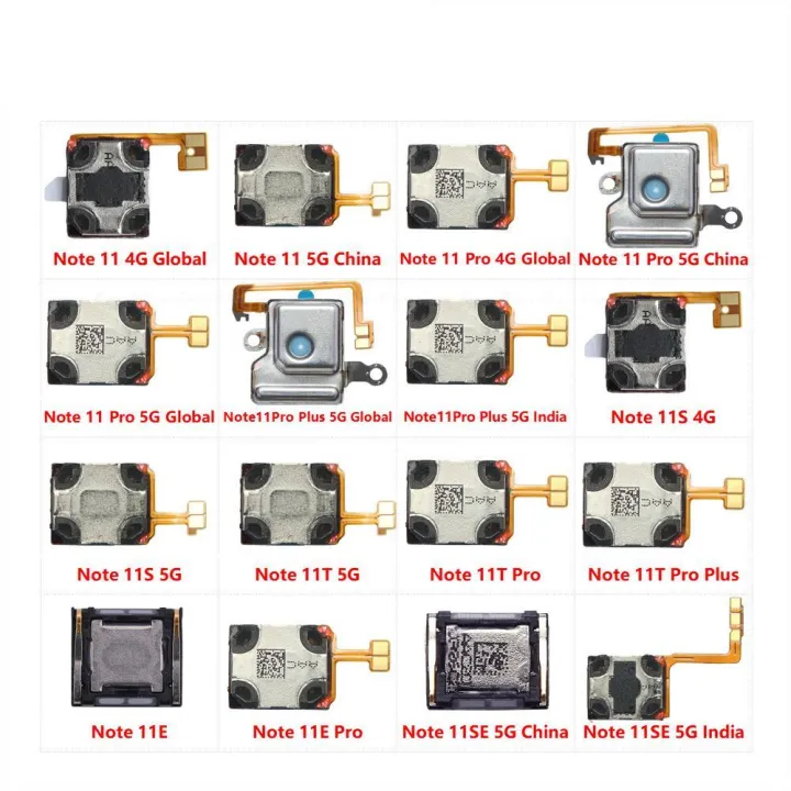 Built-in Earphone Earpiece Top Ear Speaker Flex Cable Parts For Xiaomi Redmi Note 11 11S 11T 11E Pro Plus SE 4G 5G Global