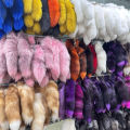 Natural Fox Fur Tail Keychain Furry 2024 cHIC y2k Beautiful Accesory Length 40Cm Car Keychain For Women Fluffy Key Chain. 