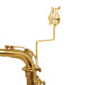 KOKKO Saxophone Marching Clamp-on Clip Holder Lyre With Bent Stem Portable Metal Music Clip Musical Instrument Accessories. 