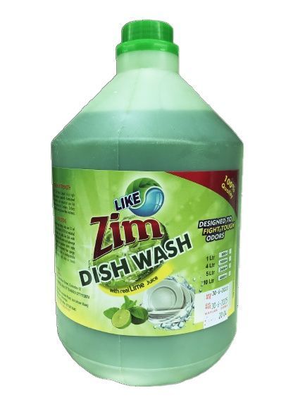 Zim Quality Dish wash Liquid, 4 liter, Lemon