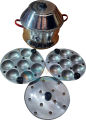 Aluminium Idli Make Idly Steamer Cooker with 2 Idly Plates (14 idly Cavity ). 