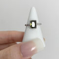 High-Grade Ink Emerald Ring Women's Simple Style Fashion Special-Interest Japanese and Korean Export Single Enttry Ring 2023 New. 