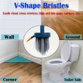 Bathroom Cleaning Brush with Wiper 2 in 1 Tiles Cleaning Brush Floor Scrub Bathroom Brush with Long Handle 120° Rotate Bathroom Floor Cleaning Brush Home Kitchen Bathroom Cleaning Accessories. 