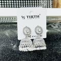 BOOM Gold, Silver, Black color cute jimmiky drop earring with white and black pearl and white stone for girl and women. 