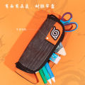 Deli Pencil Case Naruto Version Stationery Box for Boys Large Capacity Simple Canvas Two-Layer Multifunctional Pencil Bag. 