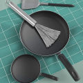Stainless Steel Pan Brush Bowl Plate Long Handle Strong Decontamination Convenient Fast Sink Stove Kitchen Clean Tools. 