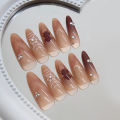 Halloween Nail Art Patch Dark Red Detachable Nail Spider Web Wearing Nail Art Nail Art Snoiling Long Armor Diamond. 