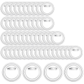 50Pcs Clear Pins Buttons Badges Button Pins for DIY Crafts. 