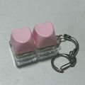 New 2Keys Keycap Pinch Toy Finger Keyboard DIY Fidget Keychain Mechanical Relief Stress Button Keycap. 