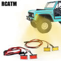 2pcs Led Side Turn Lights 7.4v Red For 1/10 Rc Crawler Car Traxxas Trx4 Defender Bronco Axial Scx10 Rc4wd D90 Parts. 