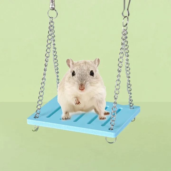 Exercise Play Toys Swing Small Animal Hedgehog Gerbil Hamsters House Pet Sport Exercise Toys Set Rainbow Bridge