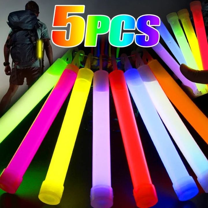 New Hooked Fluorescent Sticks Party Props Outdoor Camping Emergency Lighting Stick Military Glow Lights SOS Gear Survival Tools