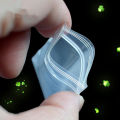 100pcs Clear Plastic Mini Ziplock Bag Transparent Jewelry Crystal Packing Pouches Reusable Zipper Lock Sack Thickness 0.2mm. 