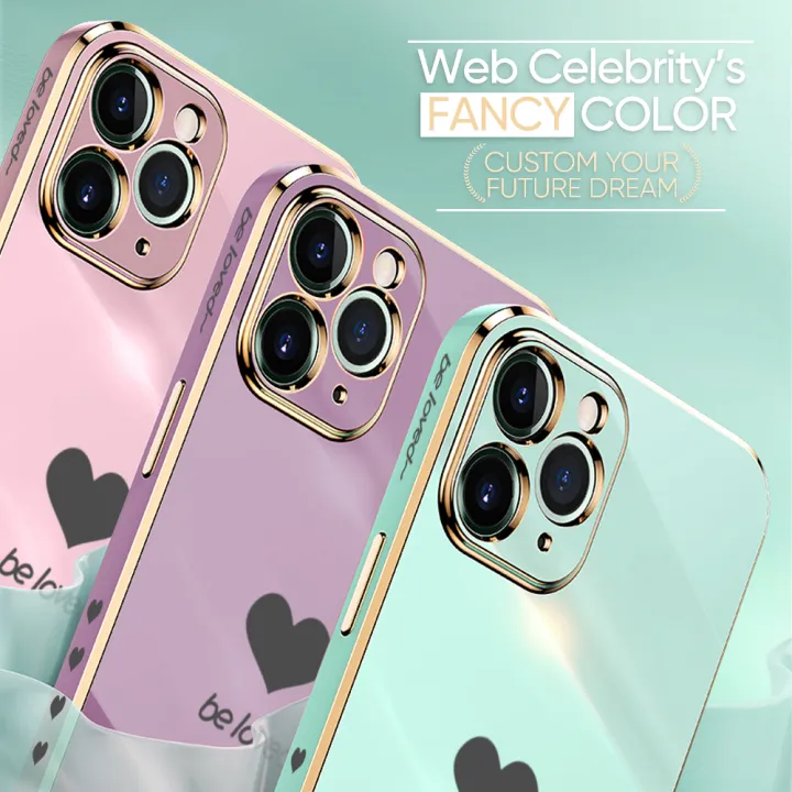 Luxury%206D%20Plating%20Soft%20Casing%20Silicone%20Square%20Frame%20Phone%20Case%20For%20Huawei%20Mate%2020%20X%20Case%20Shiny%20Bling%20Back%20Cover%20Lover%20Heart%20Square%20Edge%20Pattern%20Design%20Soft%20Case%20+%20Free%20Lanyard%20-%20Image%205