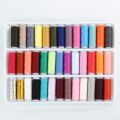 【WEJA】39Pcs Mixed Colors 100% Polyester Yarn Sewing Thread Roll Machine Hand Embroidery 200 Yard Each Spool For Home Sewing Kit. 