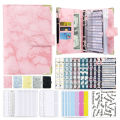 A6 Cash Envelopes Binder Wallet,PU Budget Planner Notebook for Cash Budgeting,Envelope Wallet,Savings Money Binder Fugar. 