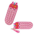 unicorn Cute pop it pencil case for kids kitty designs of pop it purse stationery school supplies. 