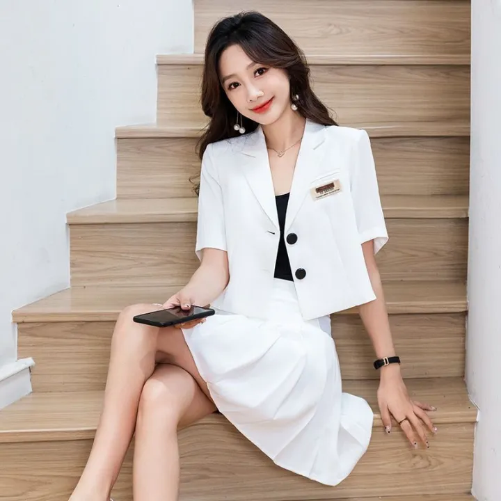 Short%20Small%20Suit%20Coat%20Women's%20Summer%20Thin%20Short-Sleeved%20Small%20Casual%20Temperament%20Office%20Wear%20Suit%20Small%20Shirt%20Summer%20-%20Image%204