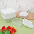 Portable Reusable Plastic Transparent Food Organizer with Cover Fridge Vegetable Fresh Keeping Storage Box Home Fruits Grains Sorting Container. 