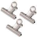Stainless Steel Bulldog Clips Metal Office Paper Clip Binder Grip Clamp 75mm. 
