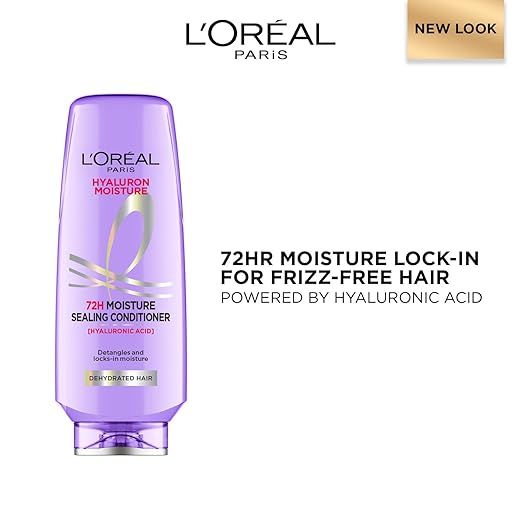 L'Oreal Paris Fresh Hyaluron Moisture 72HR Moisture Sealing Conditioner Powered By Hyaluronic Acid, For Frizz-Free, Hydrated And Bouncy Hair Full Of Life For All Hair Types | 175 Millilitres  (From india)