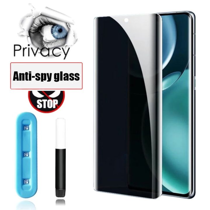UV Privacy Screen Protector For Samsung S23 S22 Ultra Tempered Glass Galaxy S21 S20 S8 S9 S10 Plus Note 20 9 Anti Spy Glass Film