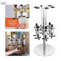 Rotating 6 Bottle Dispenser, Rack Jet Bar Set Drinks Dispenser. 