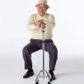 Heavy Duty Quad Cane with Large Base,Adjustable Height for Right or Left Hand Use (FS9414). 