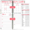 English notepad Organized Lightweight Spiral-bound Portable schedule book Compact Hardcover A5 daily planner for Office productivity Study and education Business professionals  management tool. 