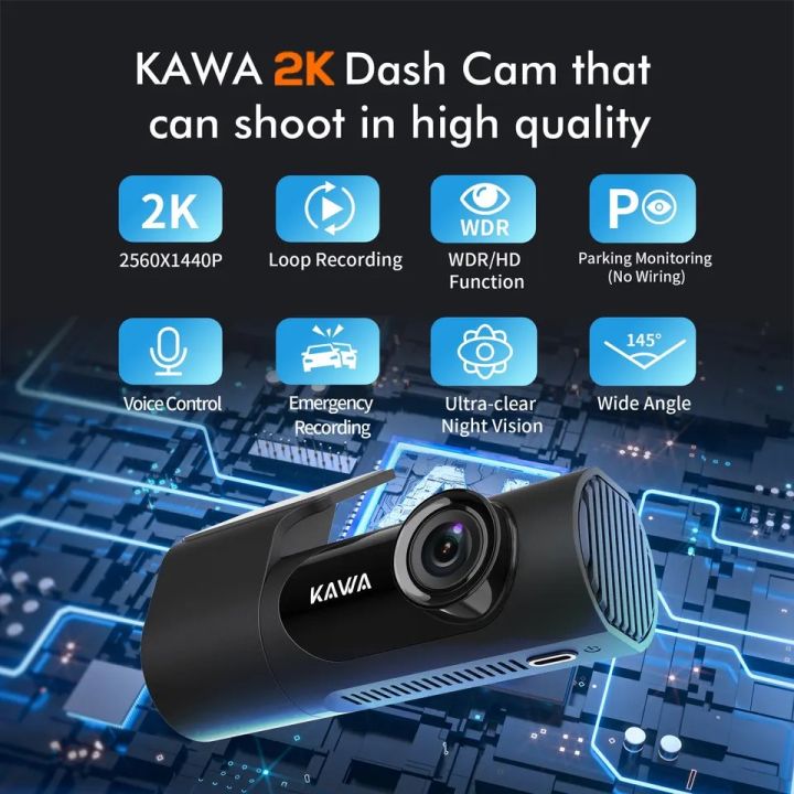 KAWA%20D6%201440P%20Smart%20Dash%20Camera%20WiFi%20Car%20DVR%202K%20QHD%20Video%20Recorder%20with%20Voice%20Control%20App%20Control%20Night%20Vision%20-%20Image%203