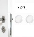 2 Pcs Door Stoppers Wall Protector Clear Round Silicone Wall Shield Cushion Self Adhesive Door Handle Bumper Silencer for Walls. 