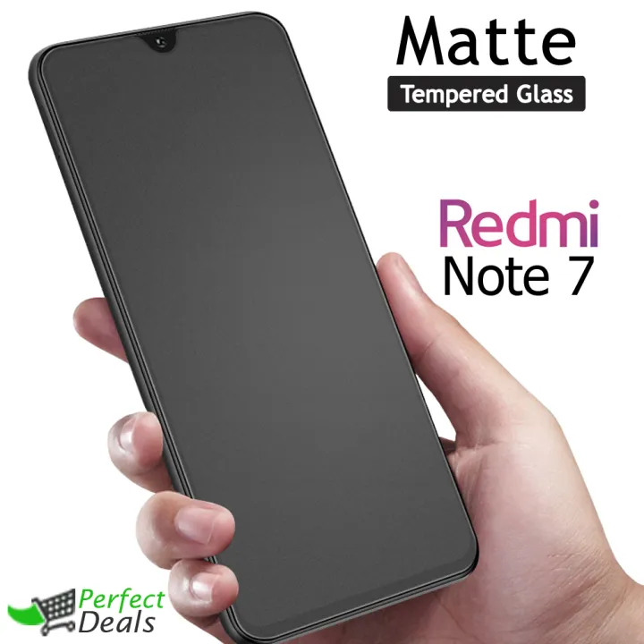 Perfect Redmi Note 7 Stylish Full Cover Matte Texture Tempered Glass non Shining Screen Protector Frosted Glass for Redmi Note 7 / Note 7 Pro