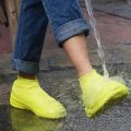 Silicone Shoe Cover Waterproof Rubber Boots Latex Waterproof Rain Shoes Cover Non-Slip Reusable Silicone Overshoes Boot Covers Accessories Silicone Rain Boot Shoe Cover Waterproof Reusable Foldable Overshoes With Excellent Elastic ( Large size). 