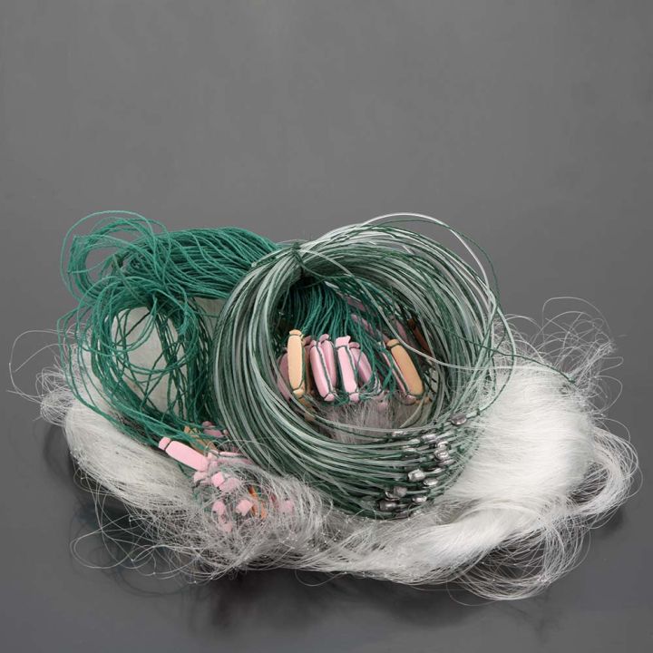 Lixada 25m 3 Layers Monofilament Fishing Fish Gill Net with Float  [ 2# ]  4cm/1.5in