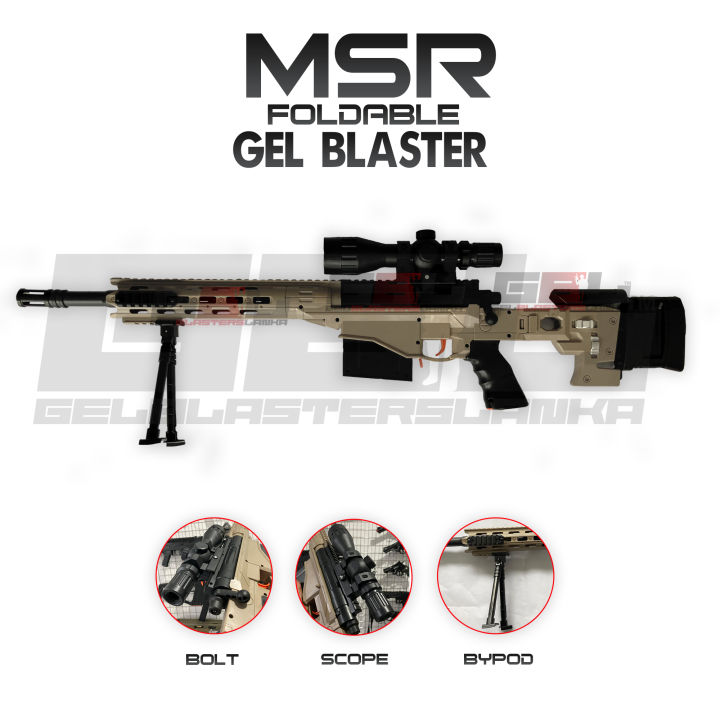 MSR Gel Blaster Sniper (Foldable) Toy Gun Daraz.lk