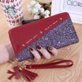 Tassel Women'S Wallet Elegant Leather Wristlet Handbag Coin Purse for Daily Use Shopping Travel Accessory Gift Item Ladies Accessory. 