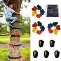 15x Climbing Holds with 5 Ratchet Straps Tree Climbing Training. 