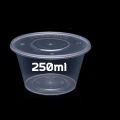 25pcs 250ml Disposable Container Plastic Clear Cup With Lid For Storage Sauce, Jelly, Yogurt, Mousse Cups & Bowls. 