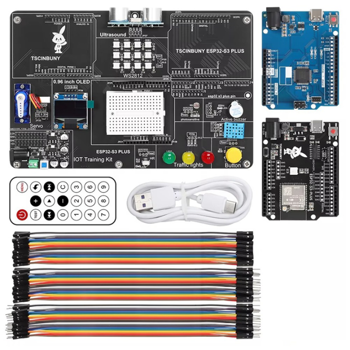 (GGBR) Professional Complete Electronics Kit for Programmable IoT Development ESP32 S3 PLUS Development Board
