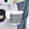 Collapsible Bucket Portable Folding Bucket Water Container with Sturdy Handle for Cleaning Fishing Car Wash Picnic Travel Foldable Bucket with Handle Silicone Bucket Multi Purpose for Beach Camping Garden House Cleaning Tool. 