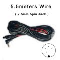 View 5 Pin Cable Universal For Video Recorder 2.5mm Cam Lens Wire Parking Reversing Backup Dashcam Cameras. 