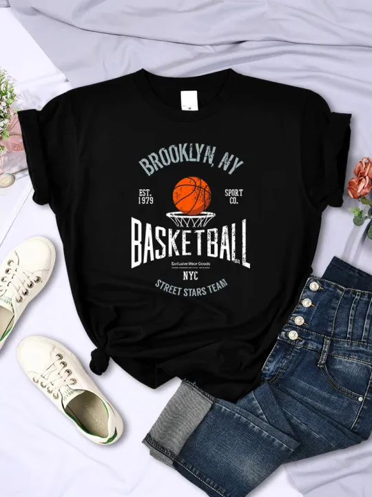 Brooklyn%20,Ny%20Basketball%20Street%20Stars%20Team%20Tshirt%20Women%20Street%20Soft%20Short%20Sleeve%20Fashion%20Hip%20Hop%20Clothes%20Oversized%20T-Shirt%20Female%20-%20Image%202