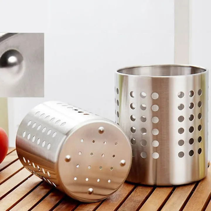 Spoon%20Holder%202Pcs%20Set%20Stainless%20Steel%20Cutlery%20Drainer%20Round%20Utensil%20Holder%20Kitchen%20Utensil%20Holder%20Cutlery%20Baskets%20Organizers%20Storage%20Holder%20for%20Spoons%20Forks%20Silver%202%20Pieces%20-%20Image%206