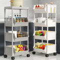 〓Highest Level〓COD〓 Kitchen Storage Rack Floor-standing Multi-layer Organizer Rack Vegetable Cart Multifunctional Fruit and Vegetable Basket Bookshelf Storage Rack 〓COD〓. 
