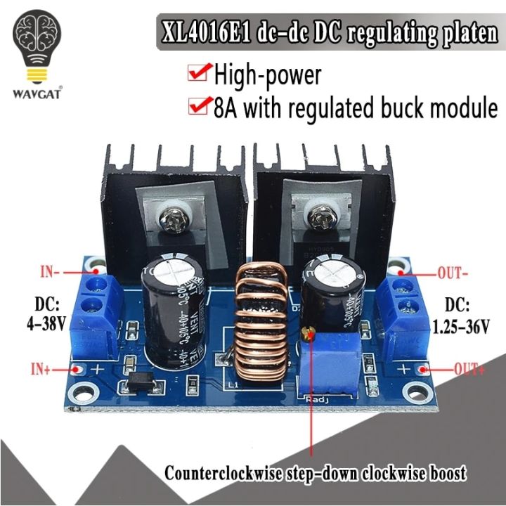 Pwm Step Down Module XL4016 PWM Adjustable 4-36V To 1.25-36V Step-Down Board Module Max 8A ...