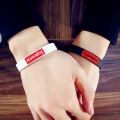 One Free Size Rubber Stretchable Supreme Wristband Bracelet For Men Events Party Sports & Daily Wear (Black, Black & White Mix Color ). 