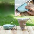 SHIMOYAMA 250ML Silicone Folding Camping Cookware for Retractable Collapsible Outdoor Travel Drinking Cup with Keychain. 