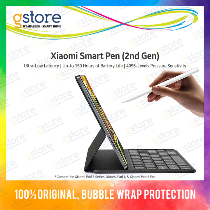 XIAOMI Smart Pen 2nd Gen (For Mi Pad 5 Series, Mi Pad 6 Mi Pad 6 Pro, 26° Elastic Nib, 4096-level Pressure Sensitivity) 1 Year Warranty
