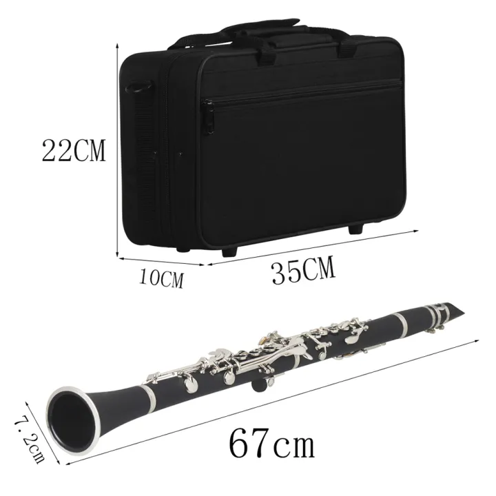 SLADE%20Bb%20Clarinet%2017%20Keys%20Bakelite%20Wooden%20Professional%20Woodwind%20Instrument%20Tenor%20Clarinet%20With%20Box%20-%20Image%203
